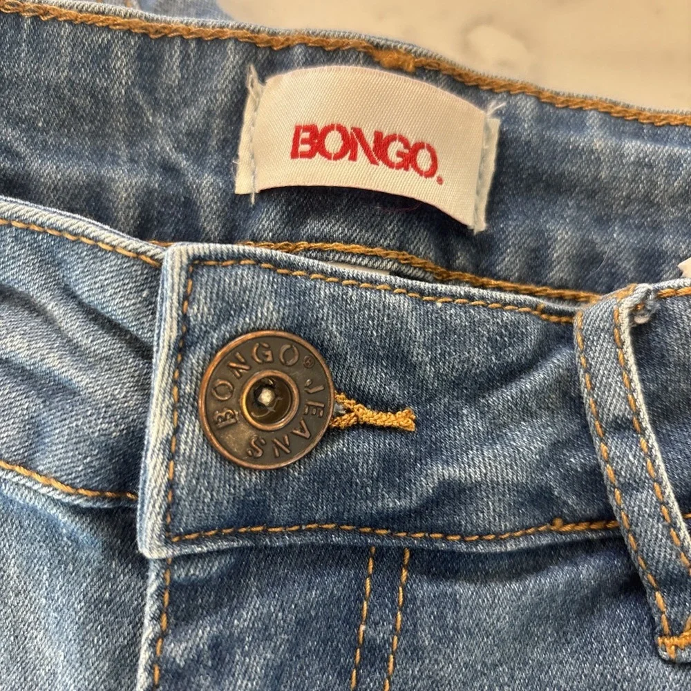 Y2K NWT Vintage‎ Bongo Patchwork Distressed Denim Jeans Tapered Leg Sz 8